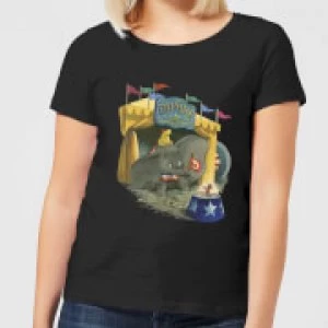 Dumbo Circus Womens T-Shirt - Black - S