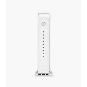Michael Kors Mens Logo Rubber Band For Apple Watch, 42Mm/44Mm/45Mm - White