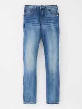 Only Kids Girls Rachel Skinny Jeans - Medium Blue Denim, Medium Blue Denim, Size Age: 14 Years, Women
