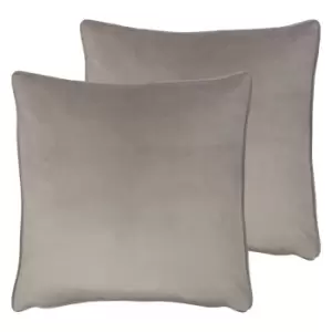 Evans Lichfield Opulence Twin Pack Polyester Filled Cushions Mink