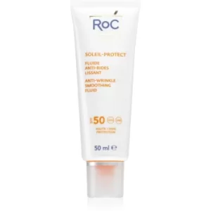 RoC Soleil Protexion+ Anti Wrinkle Smoothing Fluid Lightweight Protective Fluid with Anti-Aging Effect SPF 50 50ml