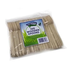 Robinson Young Natural birchwood Spoons Ref 10569 Pack of 100 139576