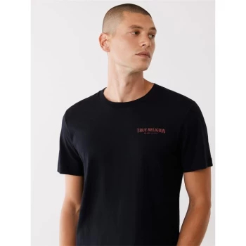 True Religion Short Sleeve Arch Logo T Shirt - Black