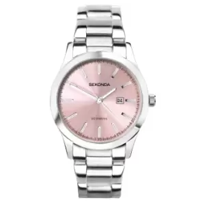 Sekonda ColourPop Quartz Pink Dial Stainless Steel Bracelet Ladies Watch 40398