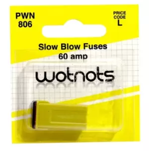 Fuse - J Type Slow Blow - Yellow - 60A PWN806 WOT-NOTS