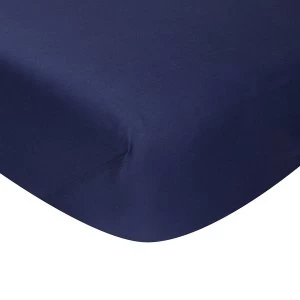 Catherine Lansfield Non-Iron Single Fitted Sheet - Navy