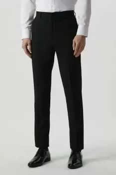 Mens Black Skinny Fit Essential Suit Trousers