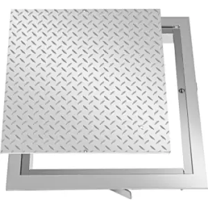 VEVOR Recessed Manhole Cover Powder-coated Drain Cover 60x60cm Steel Lid w/Frame