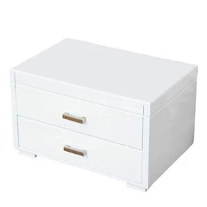 Sophia Collection White Jewellery Box with Drawer