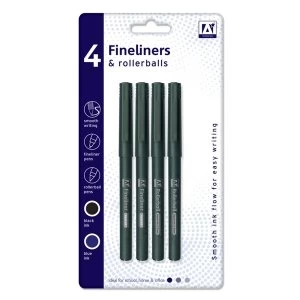 A Star Fineliners & Rollerballs 2 Of Each