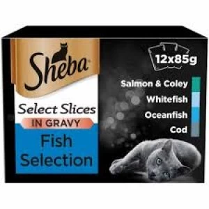 Sheba Select Slices Fish in Gravy Cat Food 12 x 85g