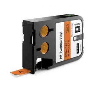 Dymo 1868766 Black on Orange Label Tape 12mm x 7.5m