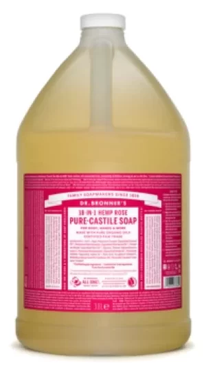 Dr Bronner's Rose Pure-Castile Liquid Soap 3.79ltr