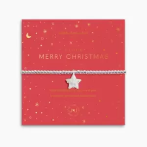 A Little Merry Christmas Silver 17.5cm Stretch Bracelet 5465