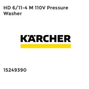 Karcher HD 6/11-4 M PLUS ST Professional Pressure Washer 110 Bar 110v