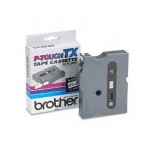 Brother Tx355 White On Black 24mm X 15m Gloss Tape