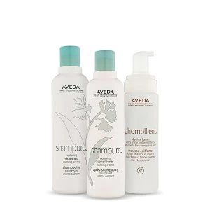 Aveda nourish & style with shampure & phomollient