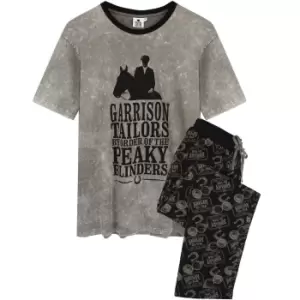 Peaky Blinders Mens Family Tommy Shelby Pyjama Set (S) (Grey/Black)