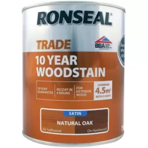 Ronseal Trade 10yr Woodstain - Natural Oak - 750ml