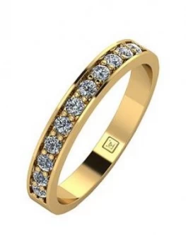 Moissanite Lady Lynsey 9ct Gold 1ct Moissanite Eternity Ring, White Gold, Size K, Women