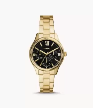 Fossil Women Rye Multifunction Gold-Tone Stainless Steel Watch