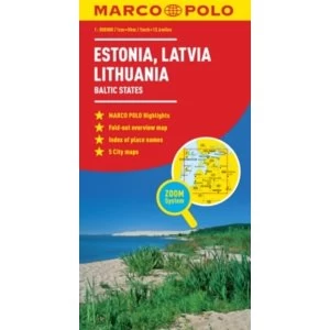 Estonia, Latvia, Lithuania Map: The Baltic States by Marco Polo (Sheet map, folded, 2017)
