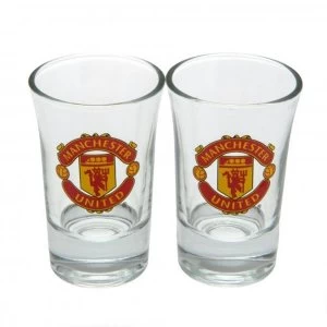 Manchester United FC 2 Pack Shot Glass Set