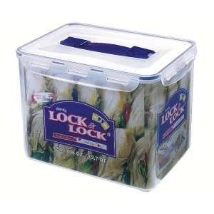 Lock & Lock Rectangular Storage Container - Clear/Blue, 12 L