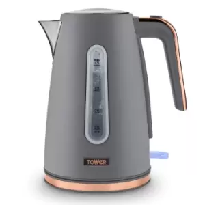 Tower T10066GRY Cavaletto 1.7L 3KW Jug Kettle - Grey and Rose Gold