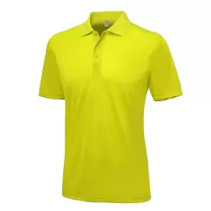 AWDis Just Cool Mens Smooth Short Sleeve Polo Shirt (XXL) (Sun Yellow)