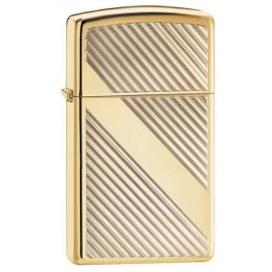 Zippo Lines Design High Polish Brass Windproof Lighter