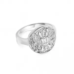 Artisan Woven 18ct Sterling Silver Ring NR04_SLV