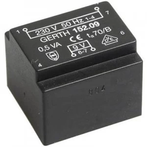 PCB mount transformer 1 x 230 V 1 x 24 V AC 0.50 VA 20 mA