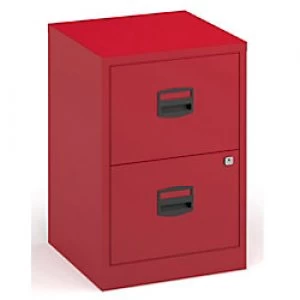Bisley Filing Cabinet with 2 Lockable Drawers PSF2 470 x 622 x 711mm Red