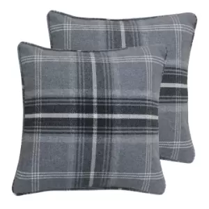 Aviemore Tartan Check Twin Pack Polyester Filled Cushions