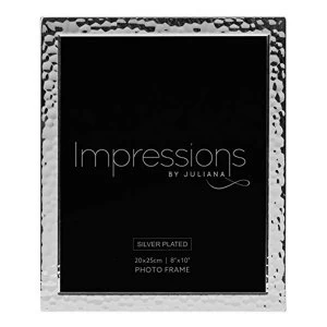 8" x 10" - Impressions Silver Plated Hammered Design Frame