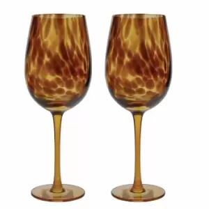 Barcraft Bc Tortoise Shell Wine Glass, 2Pcs