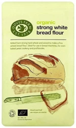 Doves Farm Organic Strong White Bread Flour 1500g (Case of 5)