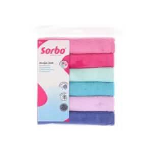 Sorbo - Bubble Gum Microfibre Cloths 6 Pack