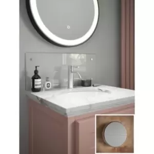 Clear Glass Bathroom Splashback (Brushed Cap) 250mm x 600mm x 4mm - Clear