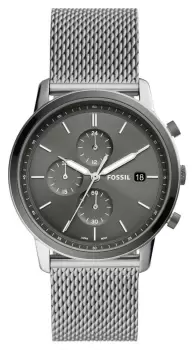 Fossil FS5944 Mens Minimalist Grey Chronograph Dial Watch