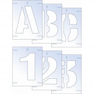 Scan Letter and Number Stencil Kit 50mm