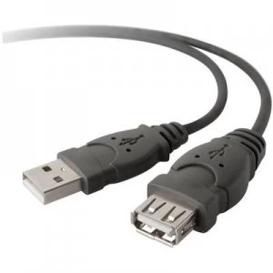 Belkin USB 2.0 Cable [1x USB 2.0 connector A - 1x USB 2.0 port A] 1.80 m Black UL-approved