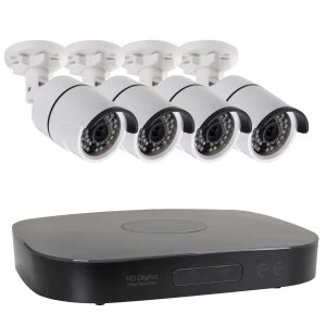 electriQ 4 Camera 1080p HD CCTV System - No Hard Drive