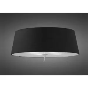 Ceiling lamp Ninette 4 Bulbs E27, polished chrome with Black shade