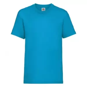 Fruit Of The Loom Childrens/Kids Unisex Valueweight Short Sleeve T-Shirt (Pack of 2) (3-4) (Azure Blue)