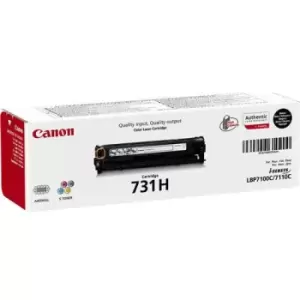 Canon 731H. Black toner page yield: 2400 pages Printing colours: Black Quantity per pack:
