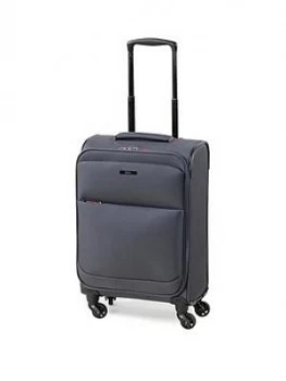 Rock Luggage Ever-Lite Carry-On 4-Wheel Suitcase - Charcoal
