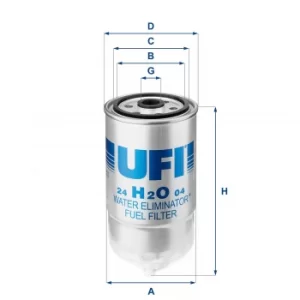 24.H2O.04 UFI Fuel Filter