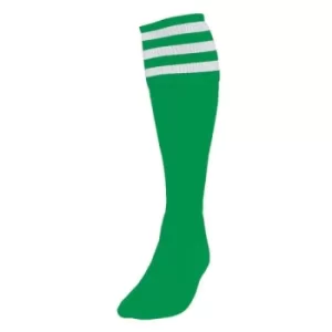 Precision 3 Stripe Football Socks Boys Emerald/White